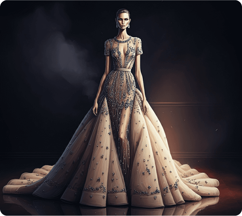 Golden Elegance Gown